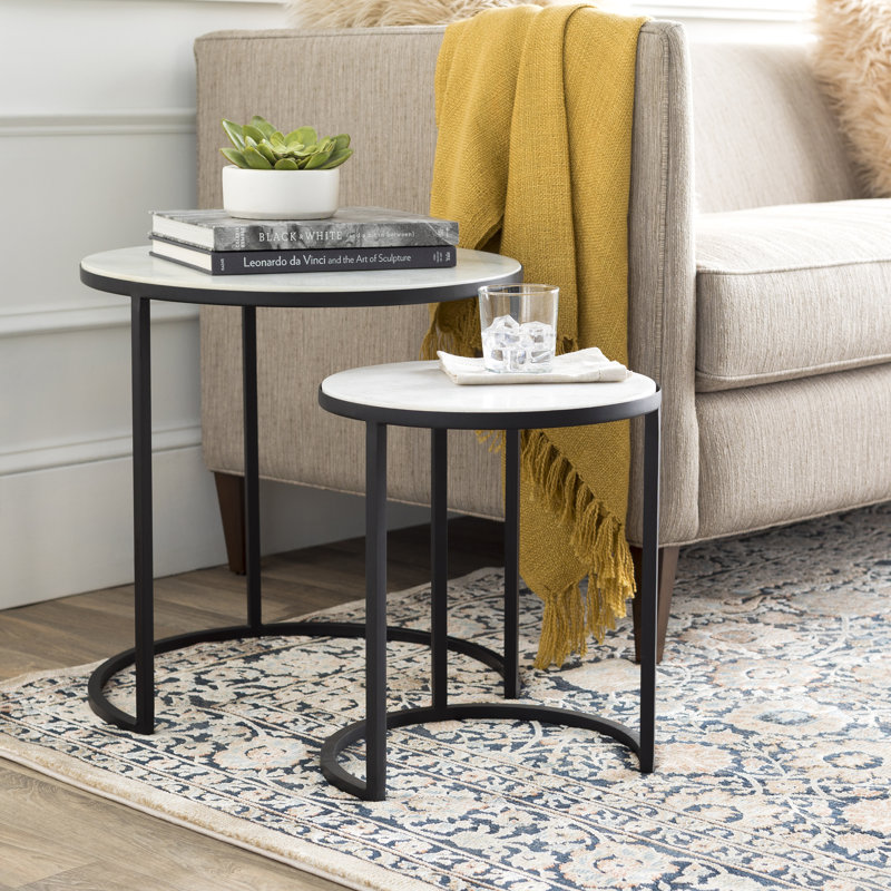 Hiram Marble Top C Table Nesting Tables & Reviews AllModern